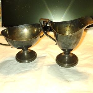 Extremely old antique Sterling Silver sugar and creamer set~Rockford Sil…